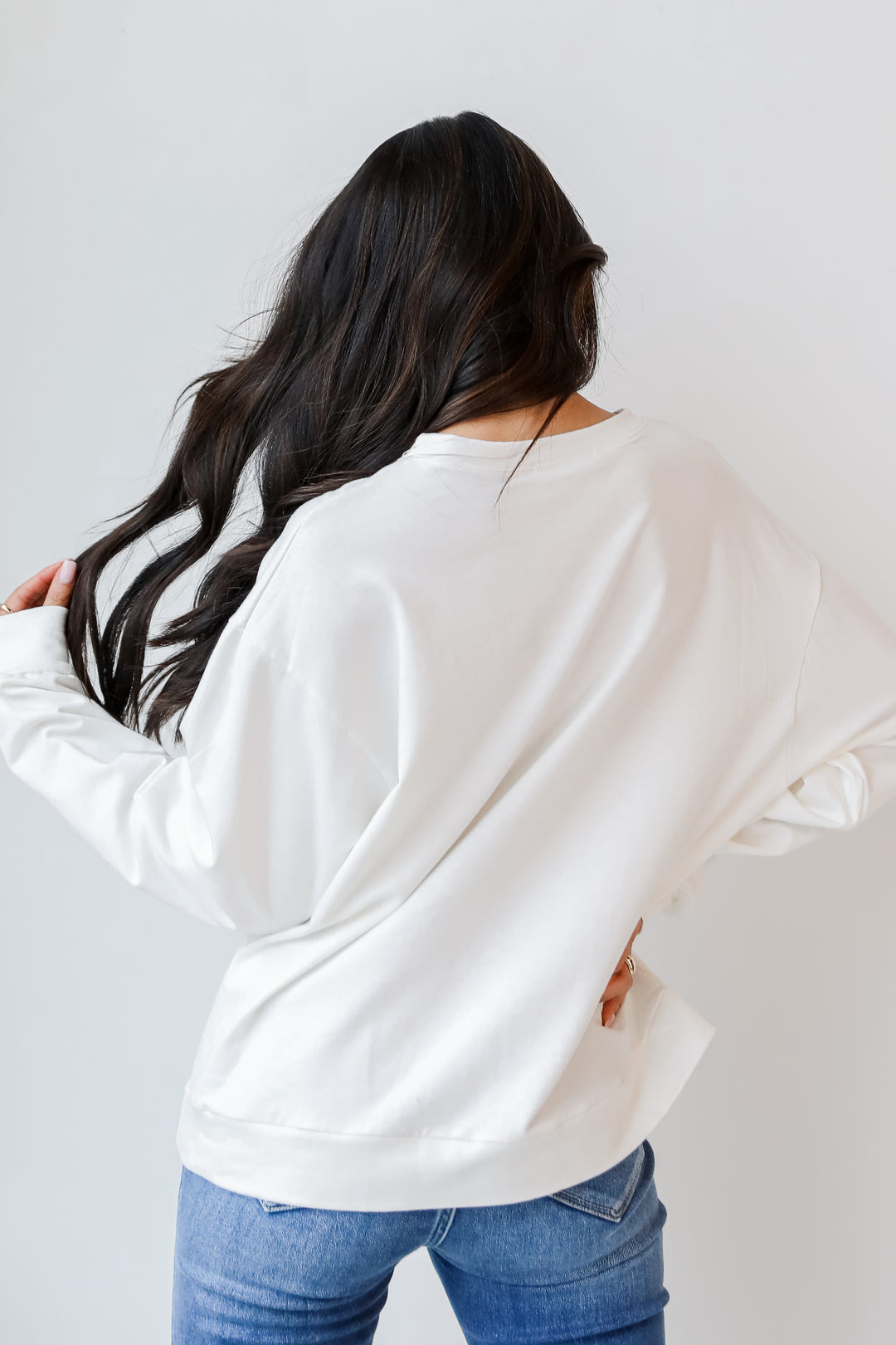 See The Good Pullover in ivory back view