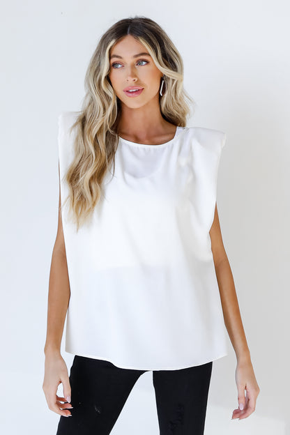 Flatter Me Shoulder Pad Top