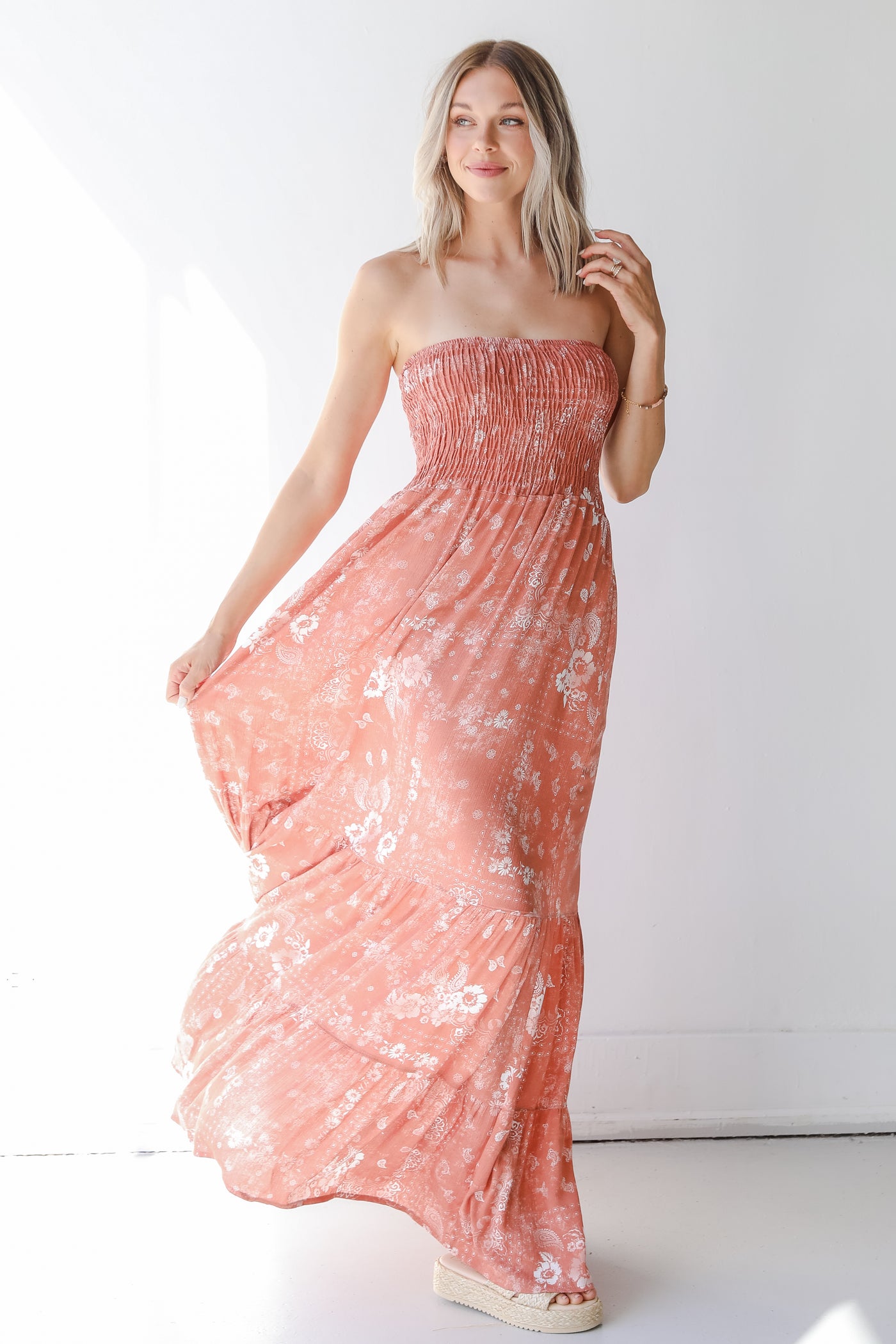 Strapless Maxi Dress front view
