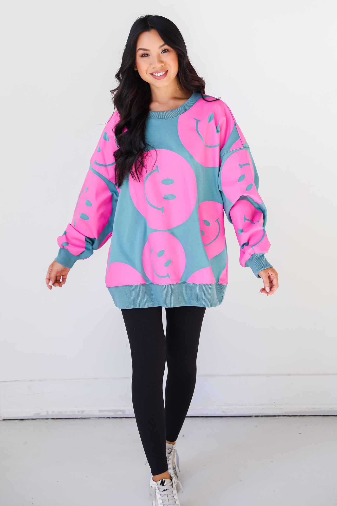 Smiley Face Pullover front view