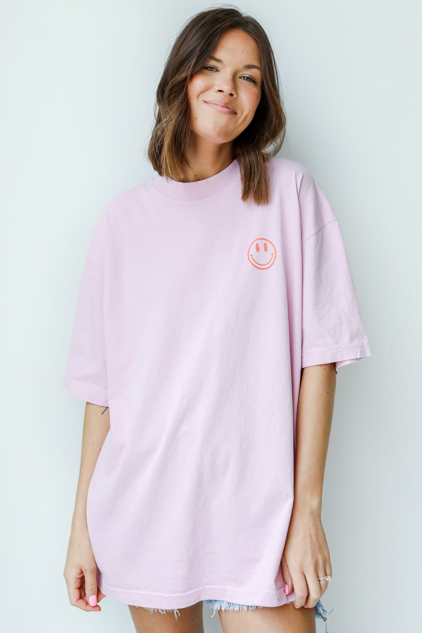 Love Forever Smiley Face Graphic Tee