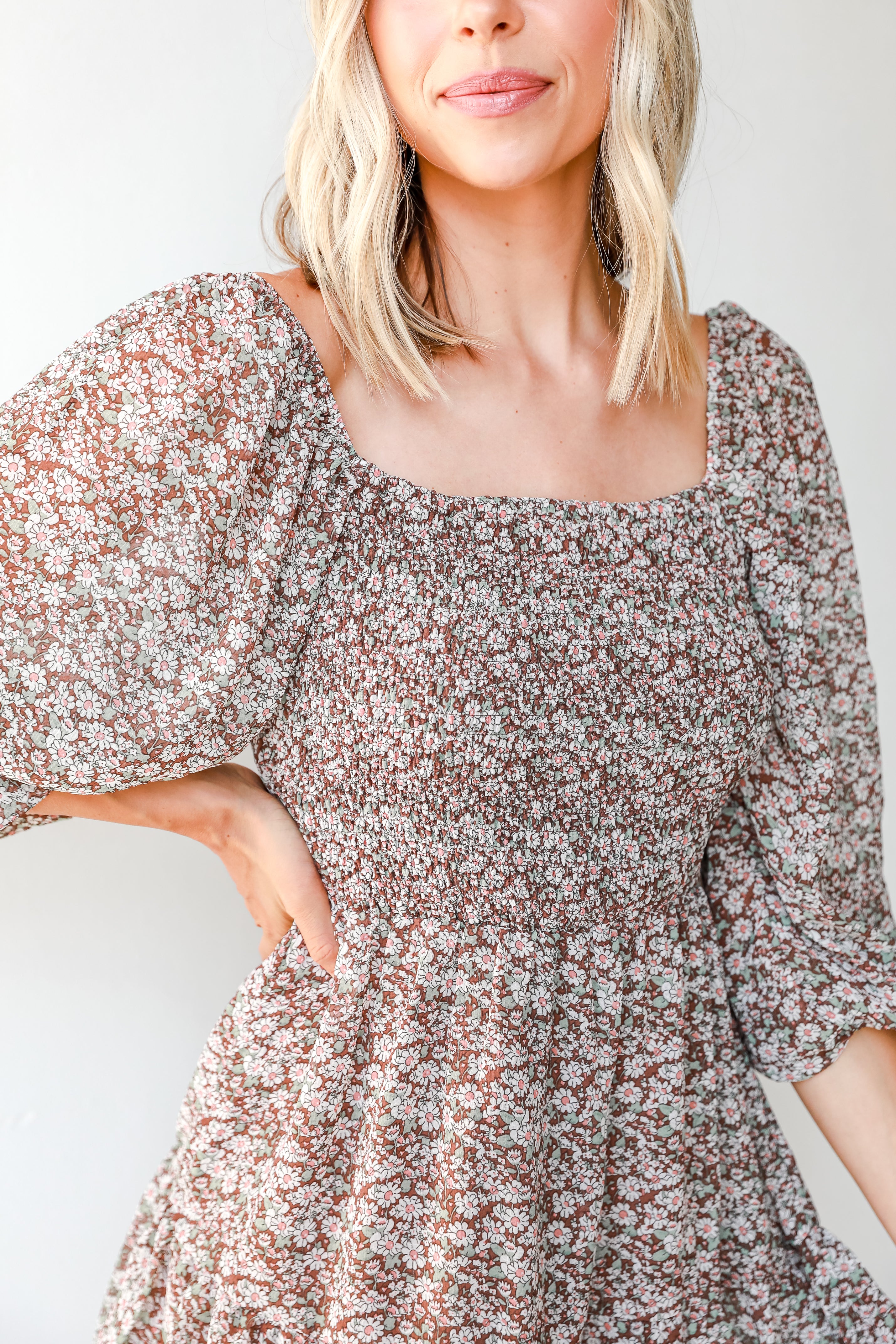 Floral Mini Dress close up