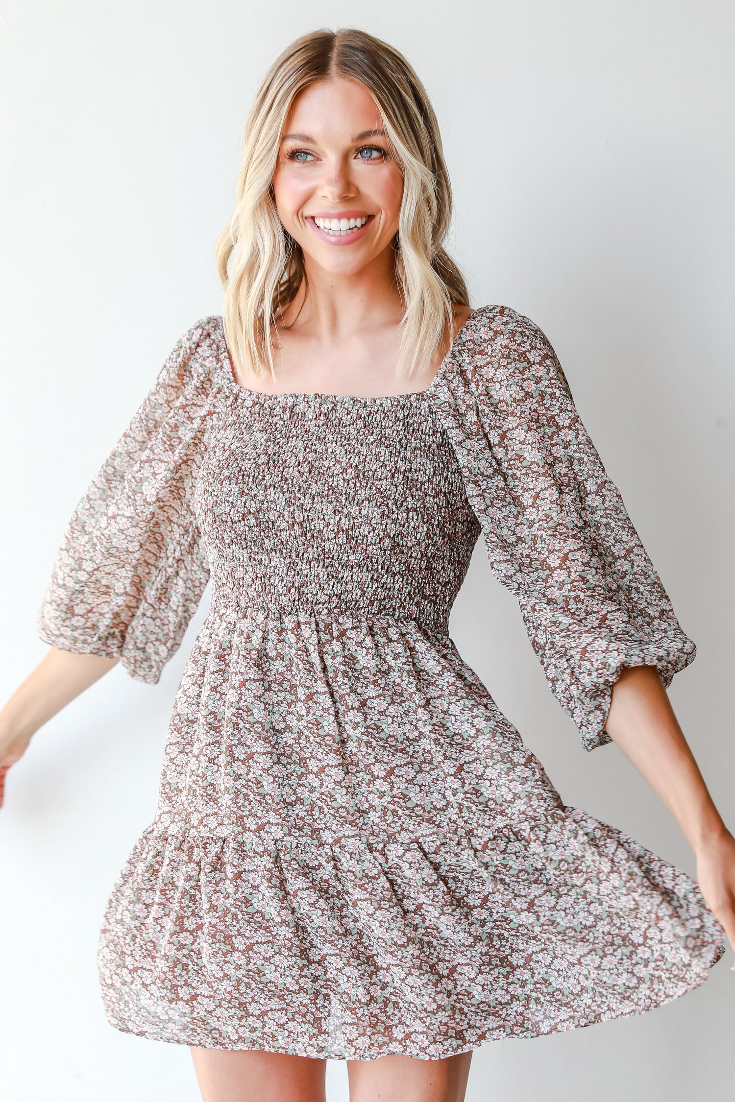 Floral Mini Dress front view