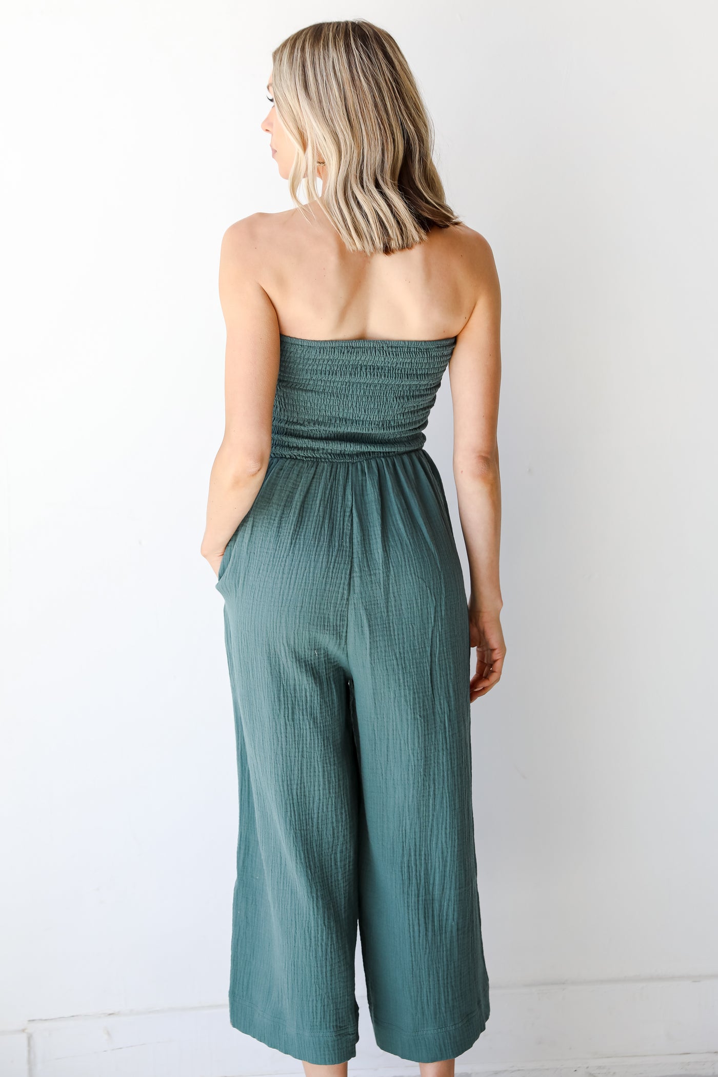 Strapless Jumpsuit back view