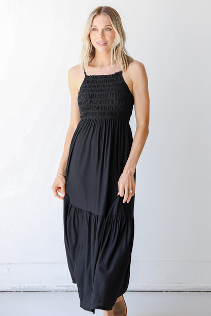 Serene Sunshine Smocked Maxi Dress