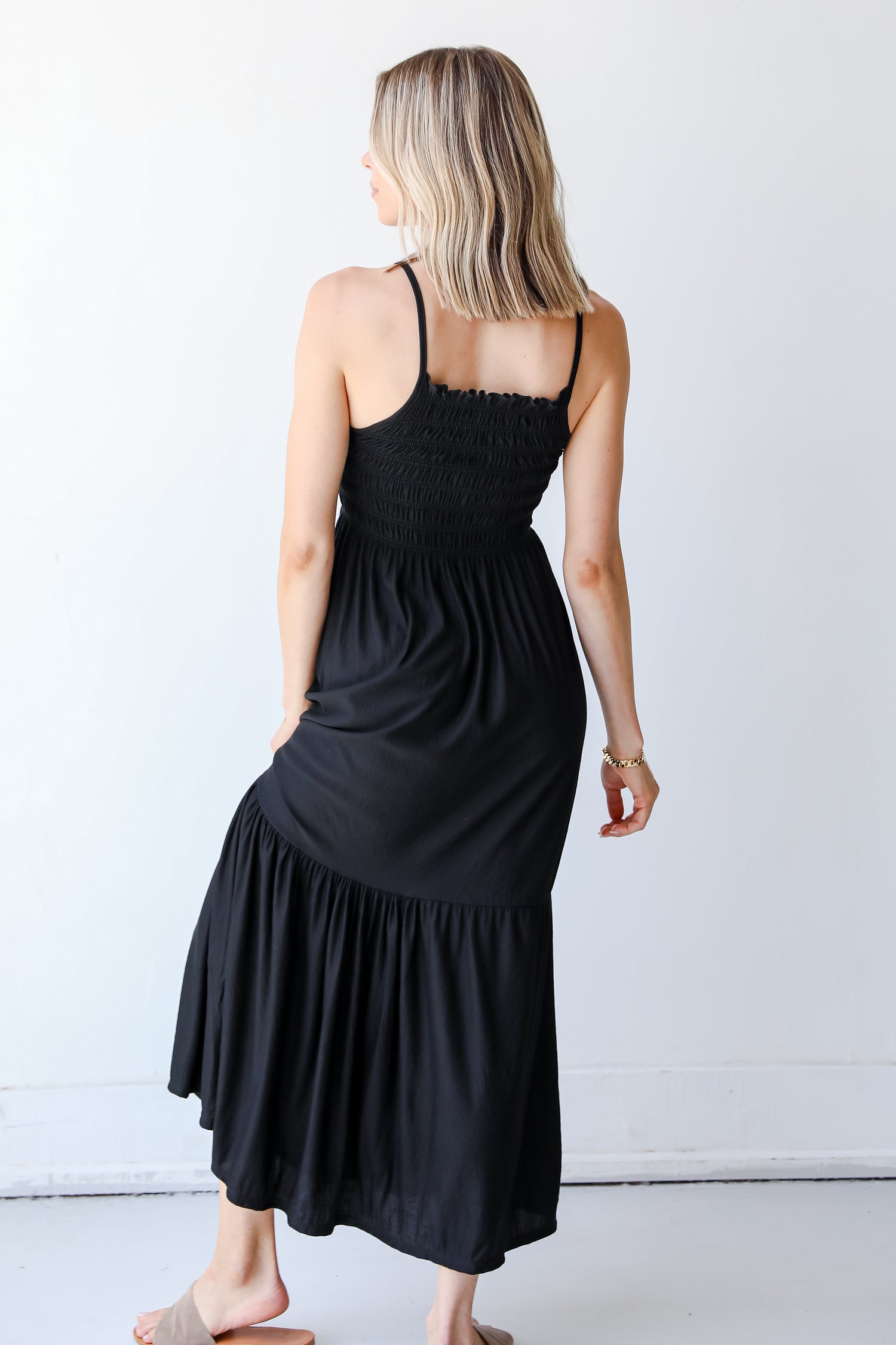 Serene Sunshine Smocked Maxi Dress