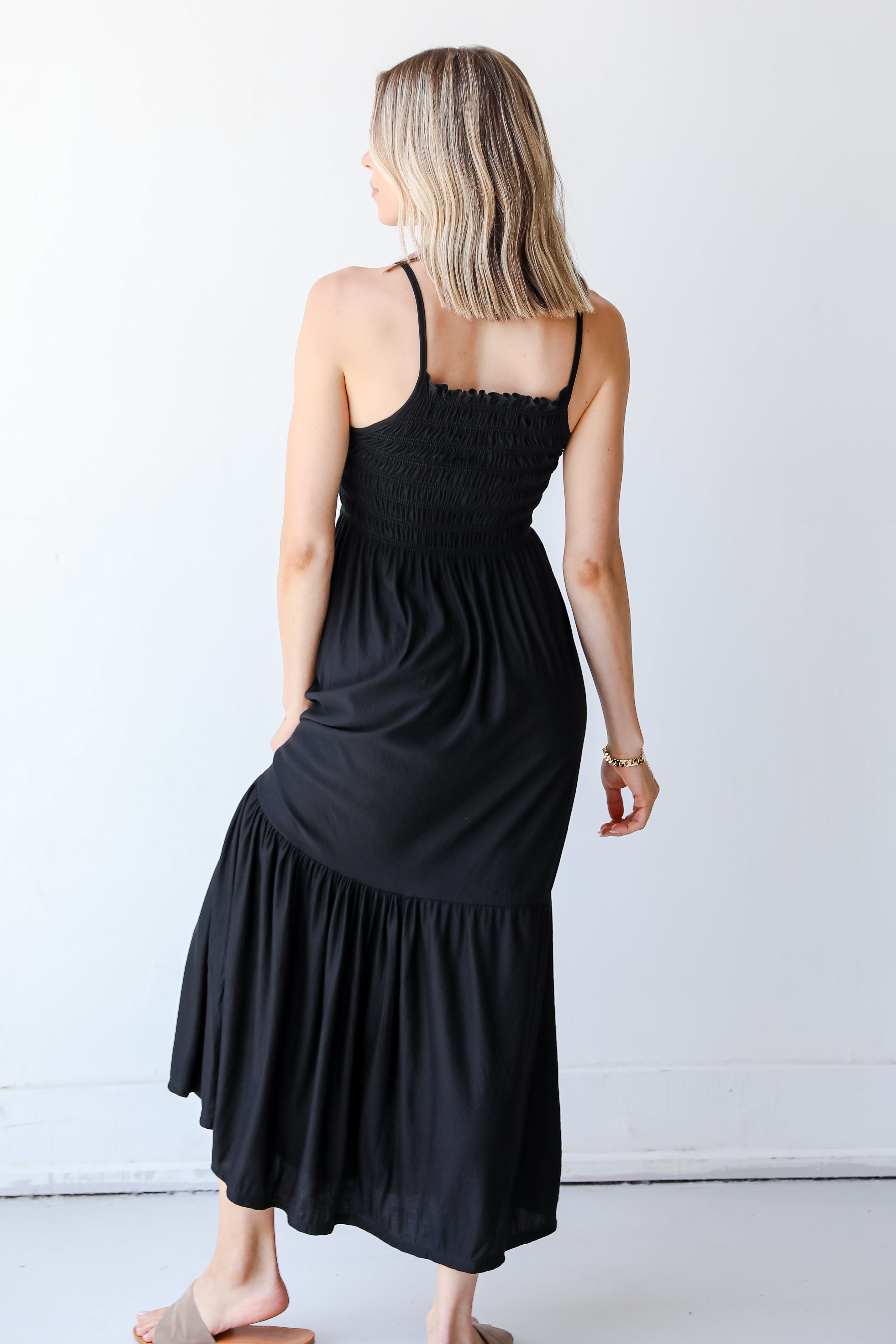 Serene Sunshine Smocked Maxi Dress