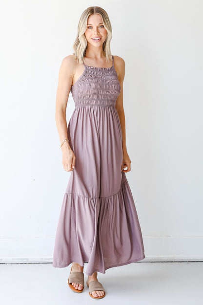 Serene Sunshine Smocked Maxi Dress