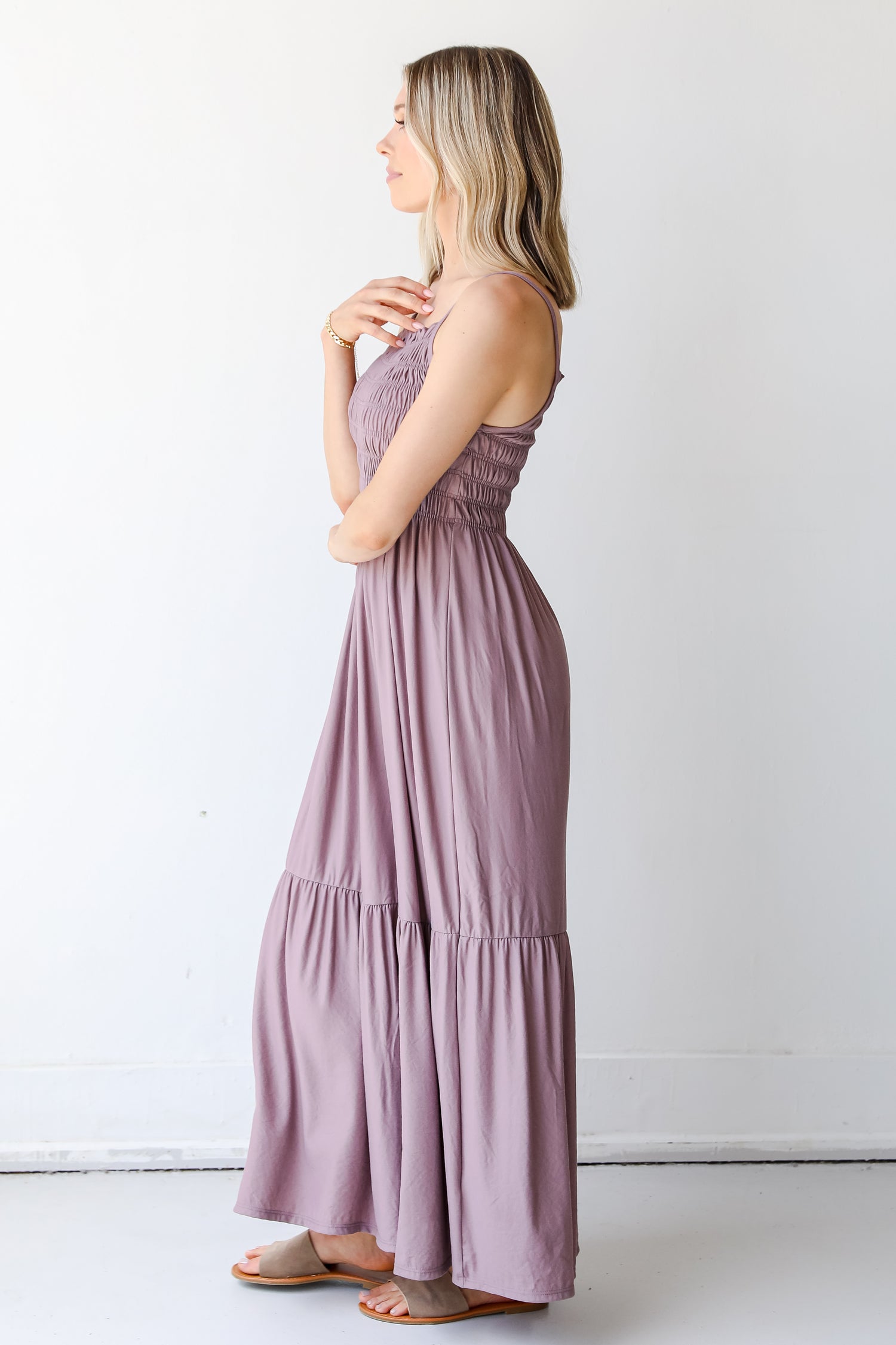 Serene Sunshine Smocked Maxi Dress