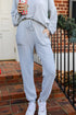 heather grey Brushed Knit Joggers