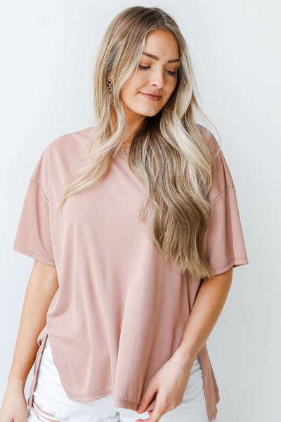 Ultra Soft Everyday Tee in blush