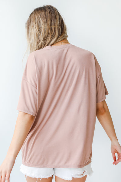 Ultra Soft Everyday Tee in blush back view