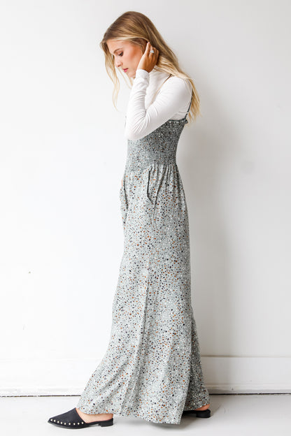 FINAL SALE -  Thinking Out Loud Spotted Jumpsuit