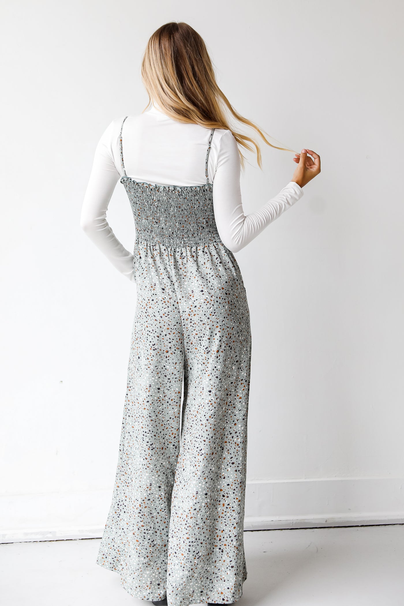 FINAL SALE -  Thinking Out Loud Spotted Jumpsuit