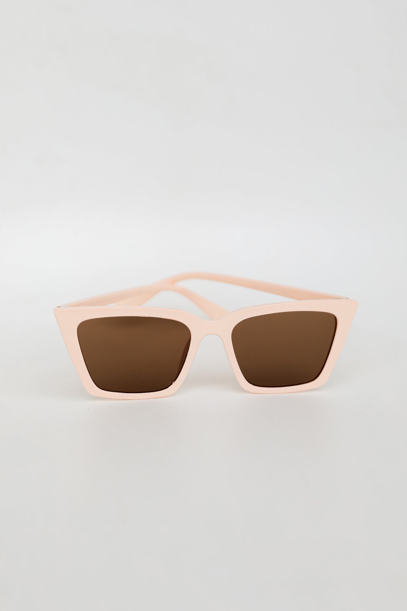 pink Square Cat Eye Sunglasses flat lay