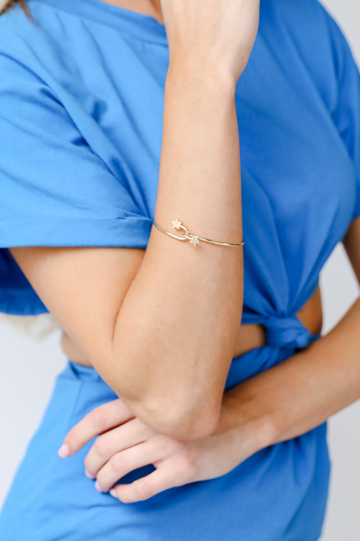 Dainty Gold Star Cuff Bracelet Dress Up