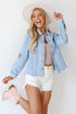 Pink Sequin Star Denim Jacket