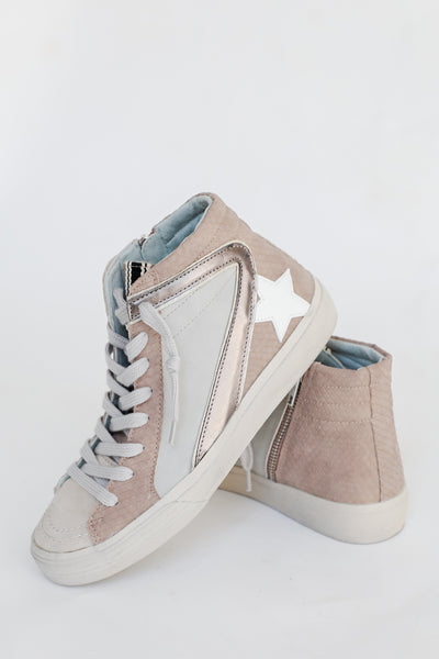 High Top Star Sneakers close up