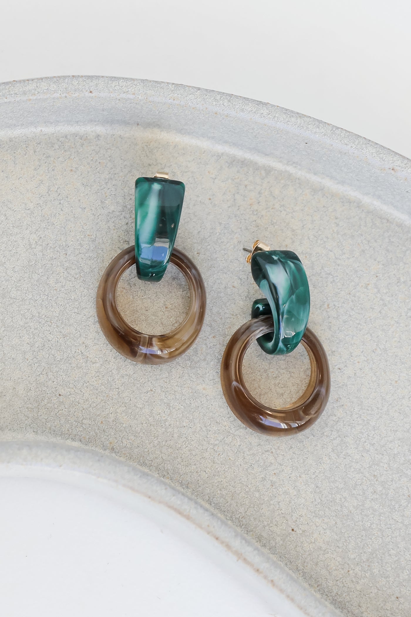 Acrylic Drop Earrings flat lay