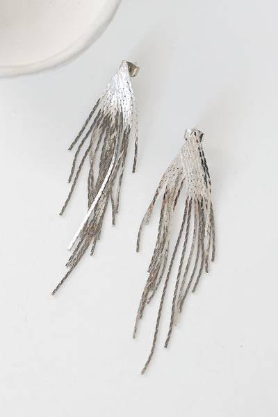 silver Fringe Earrings