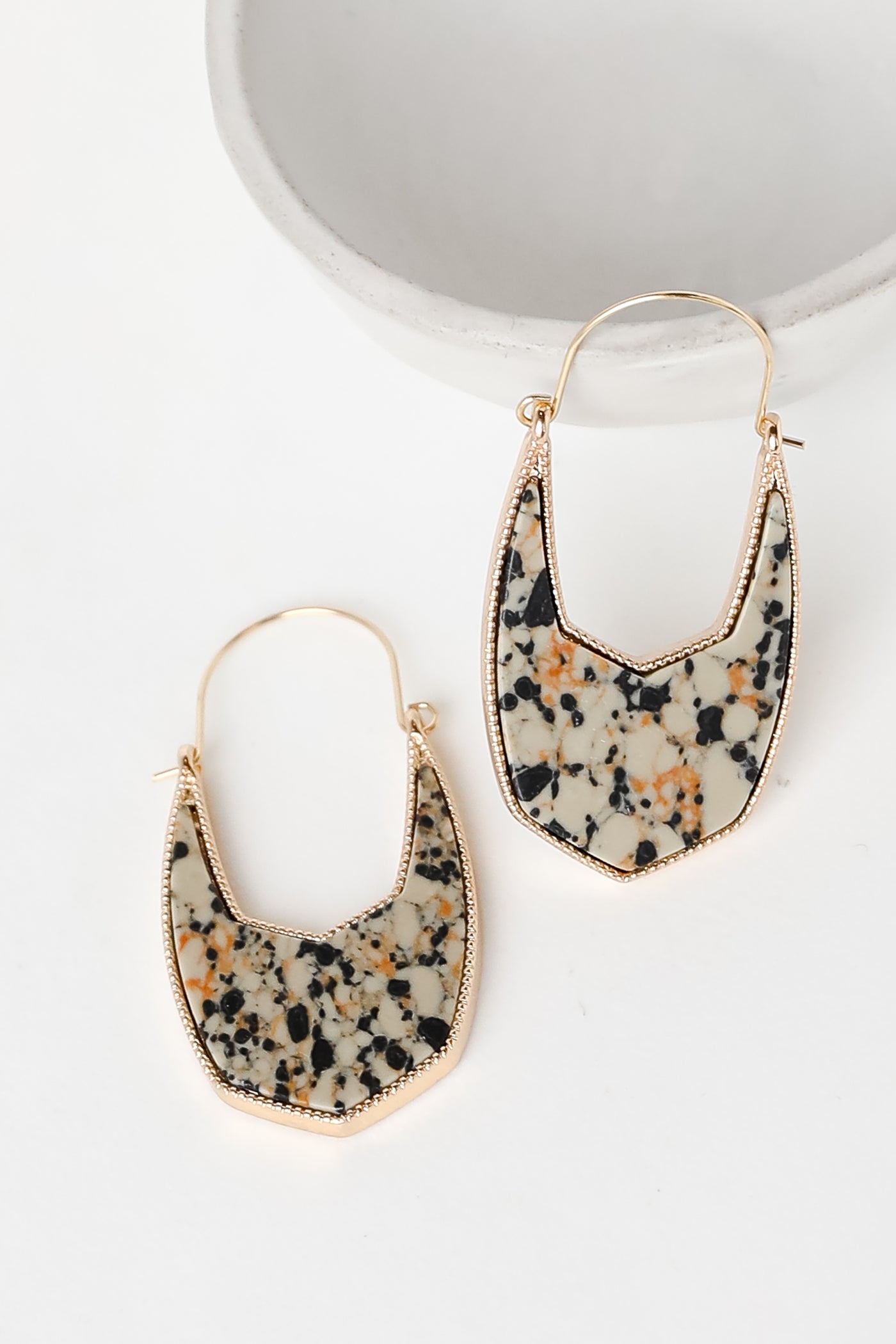 natural Acrylic Statement Earrings