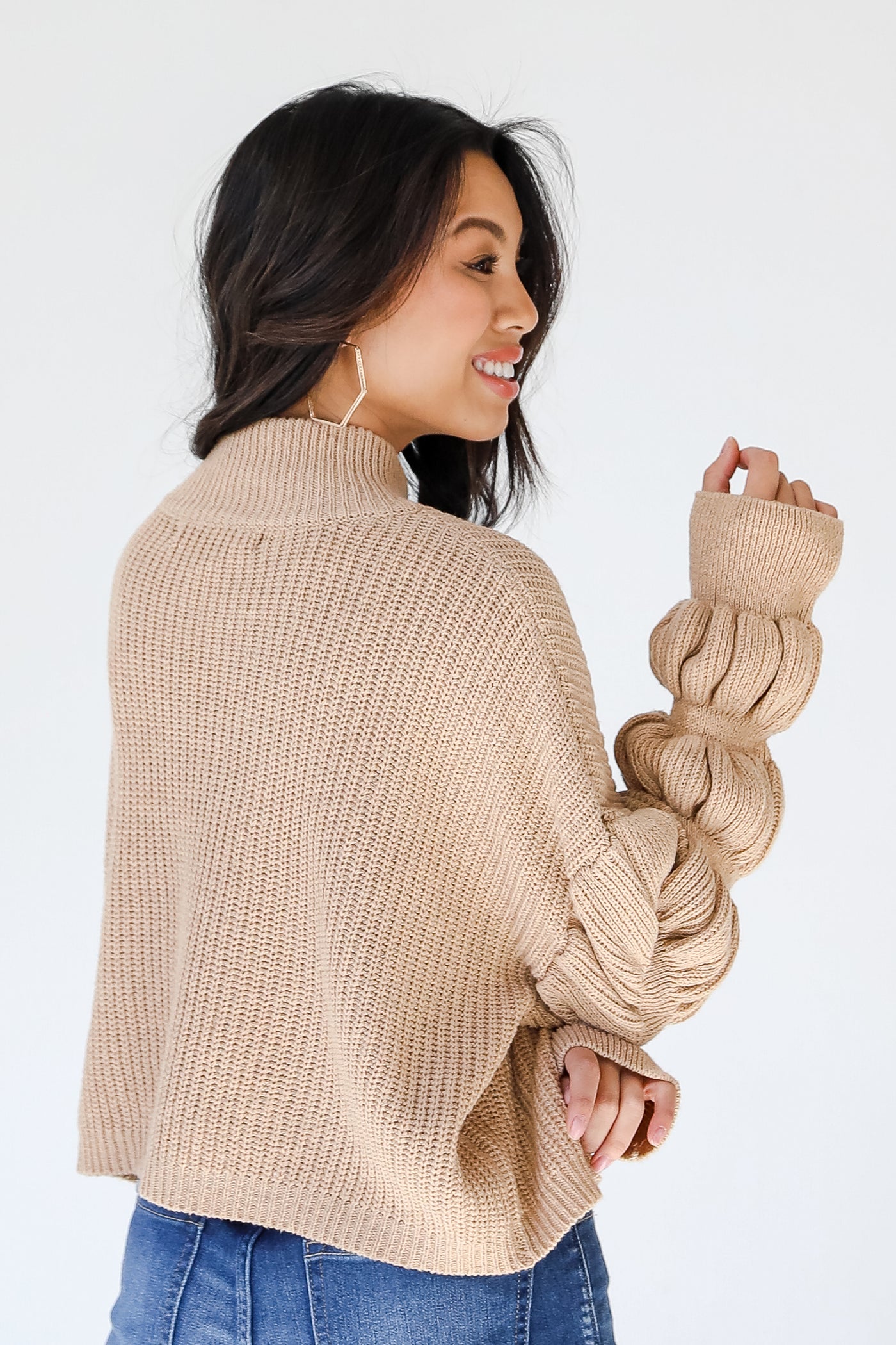 Statement Sleeve Sweater back view