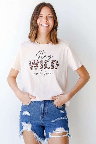 Stay Wild And Free Graphic Tee front view