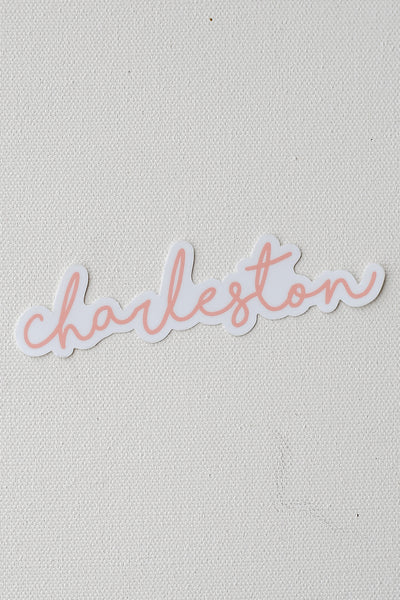 Small Charleston Script Sticker in blush