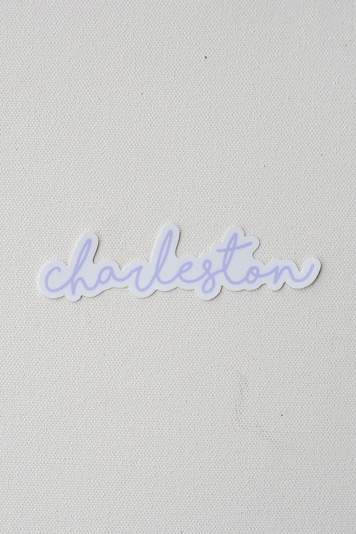 Small Charleston Script Sticker in lavender