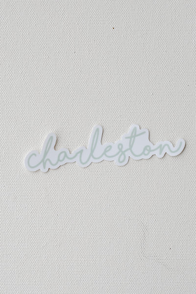 Small Charleston Script Sticker in mint