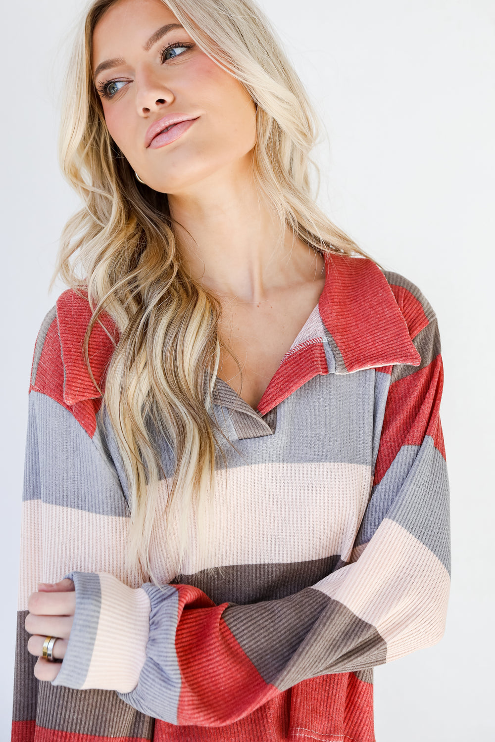 Striped Collared Top from dress up