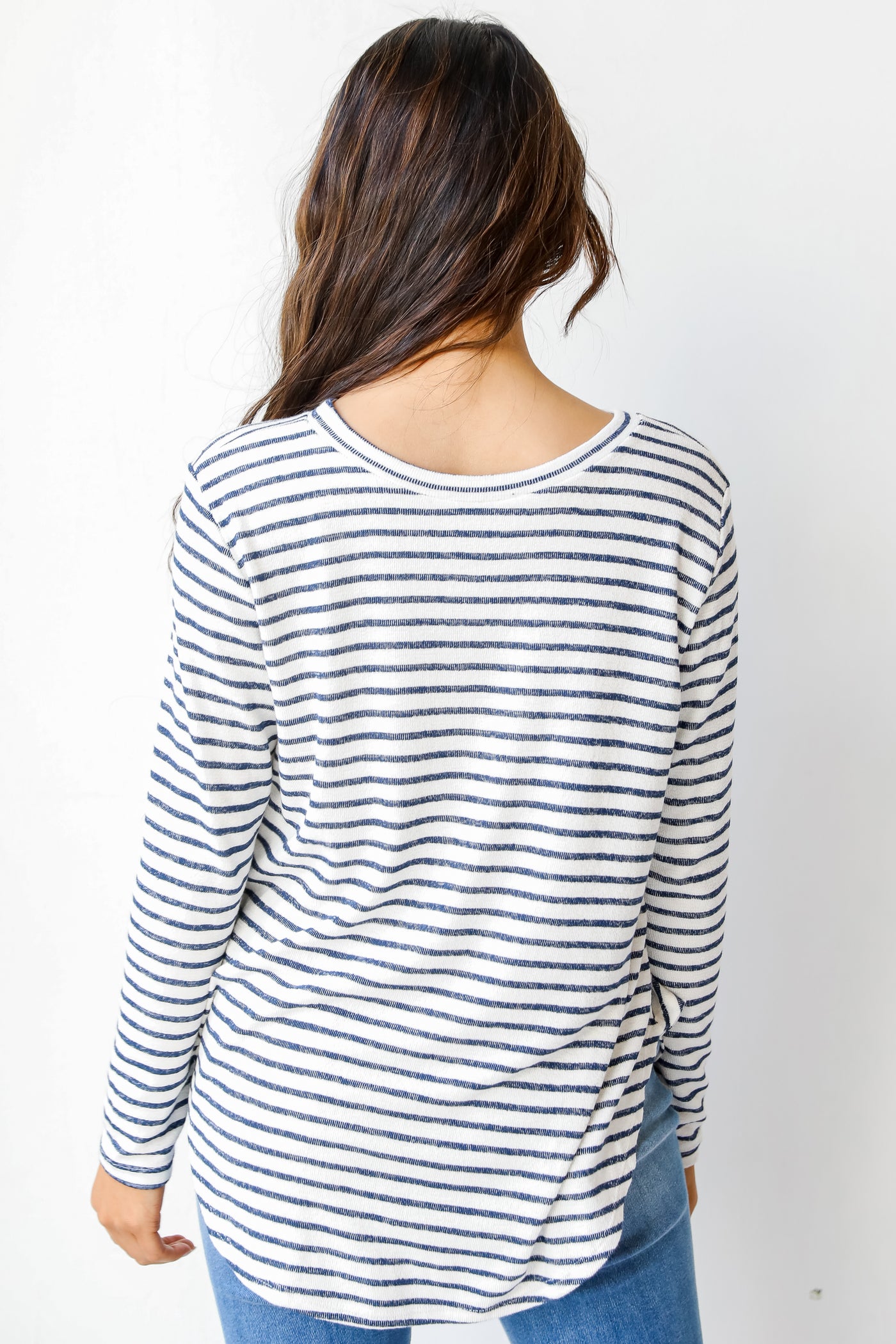 Striped Knit Top back view