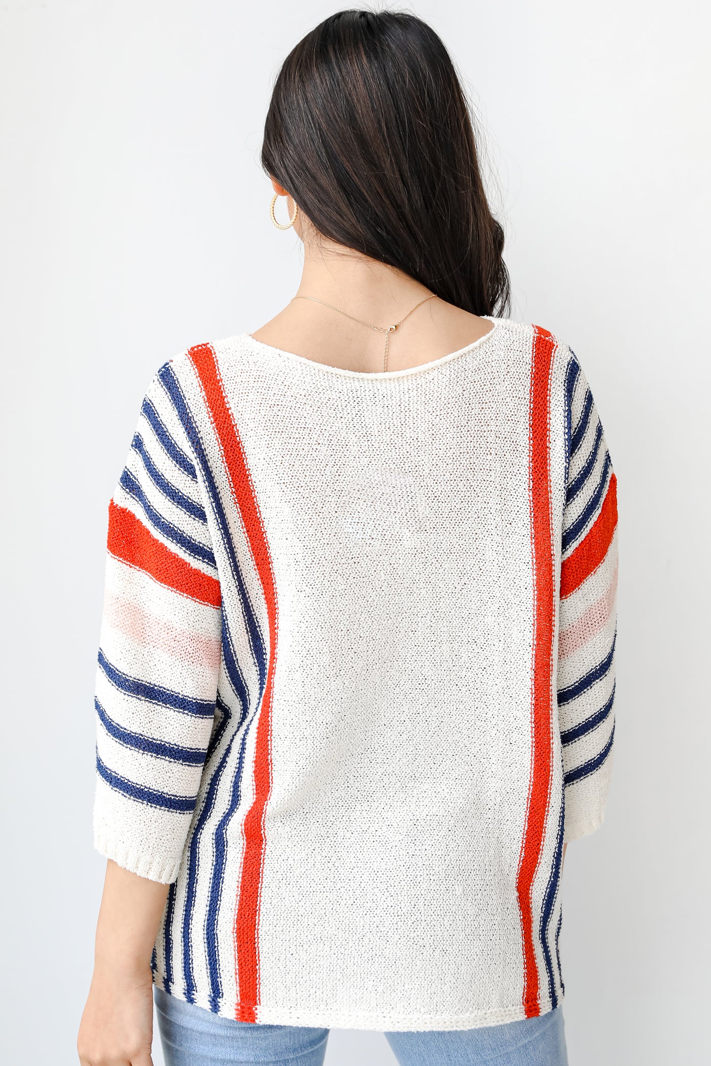 Striped Knit Top back view