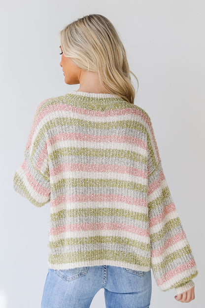 Striped Sweater back view