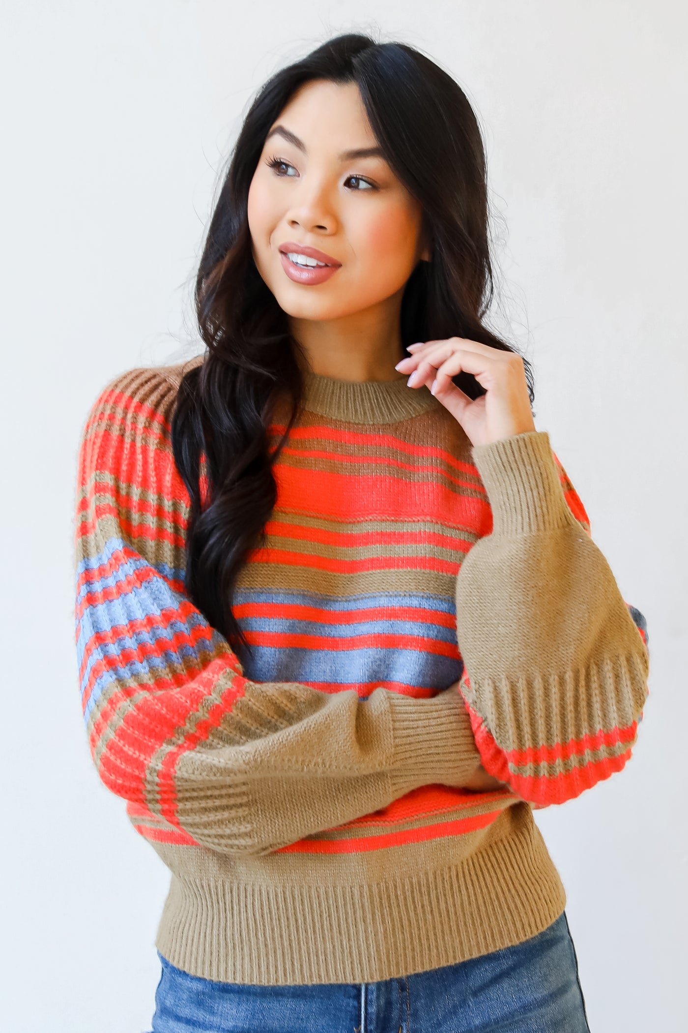 Striped Sweater close up