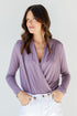 Surplice Bodysuit in mauve