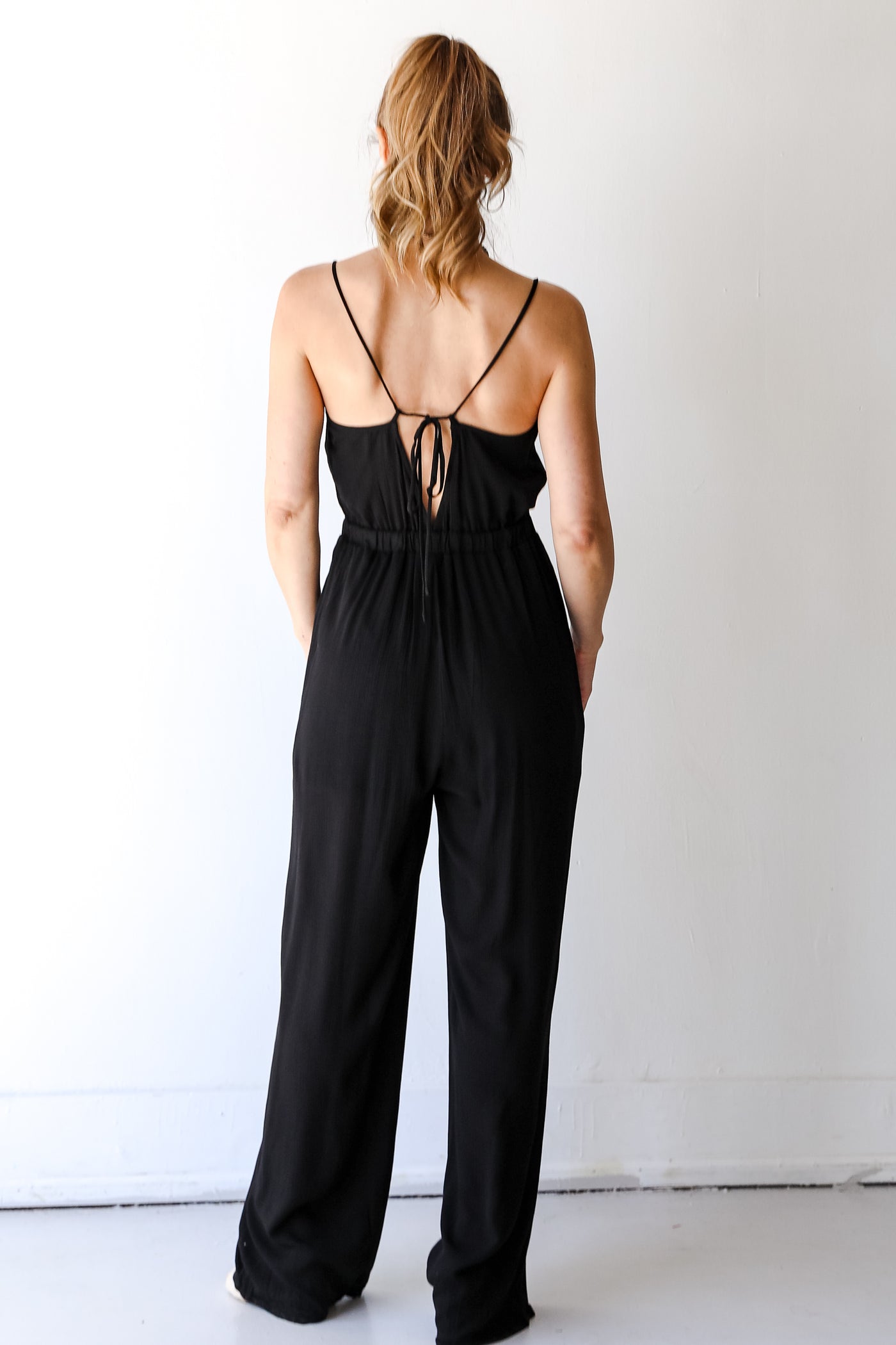 Jumpsuit in black back view