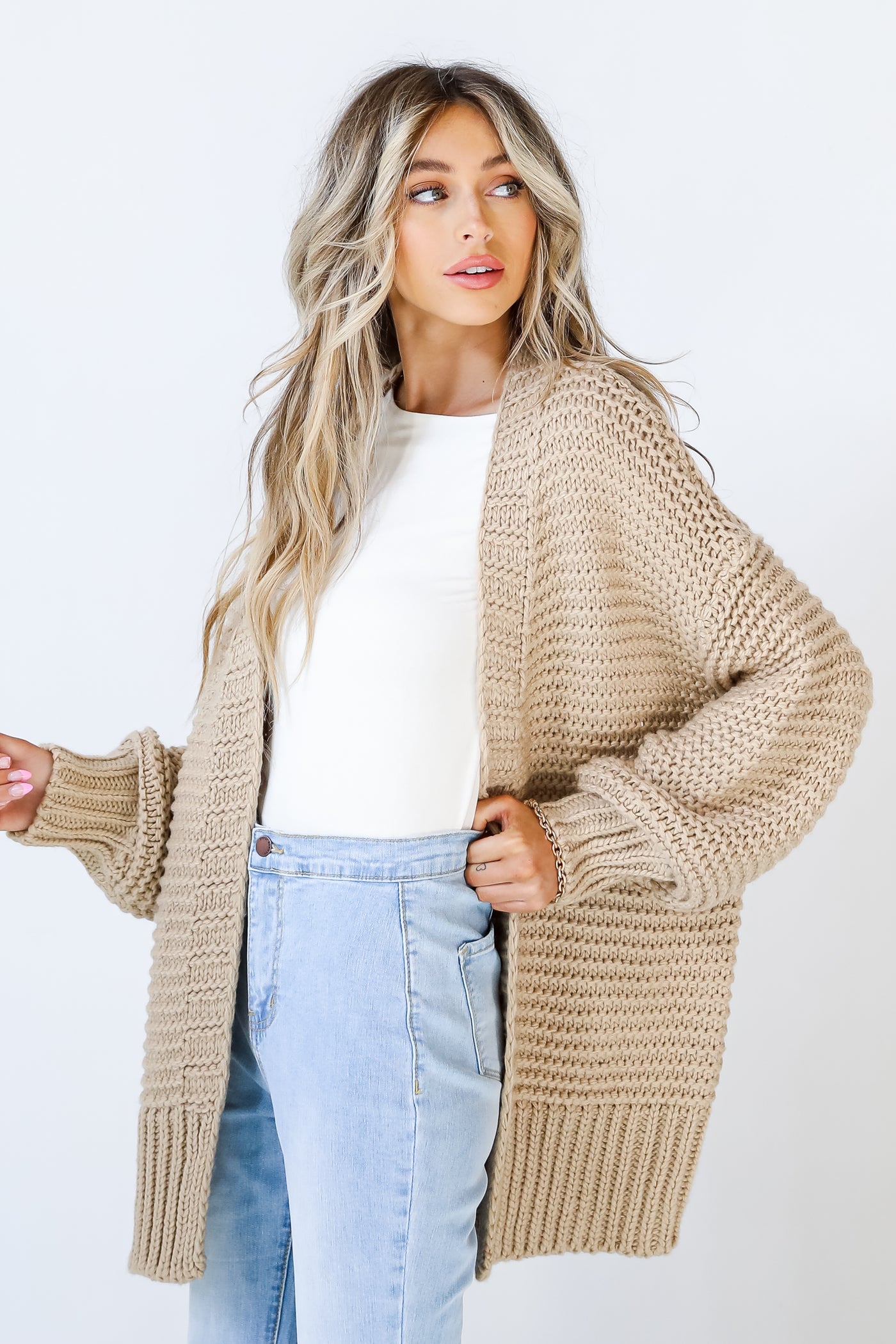 Sweater Cardigan side view