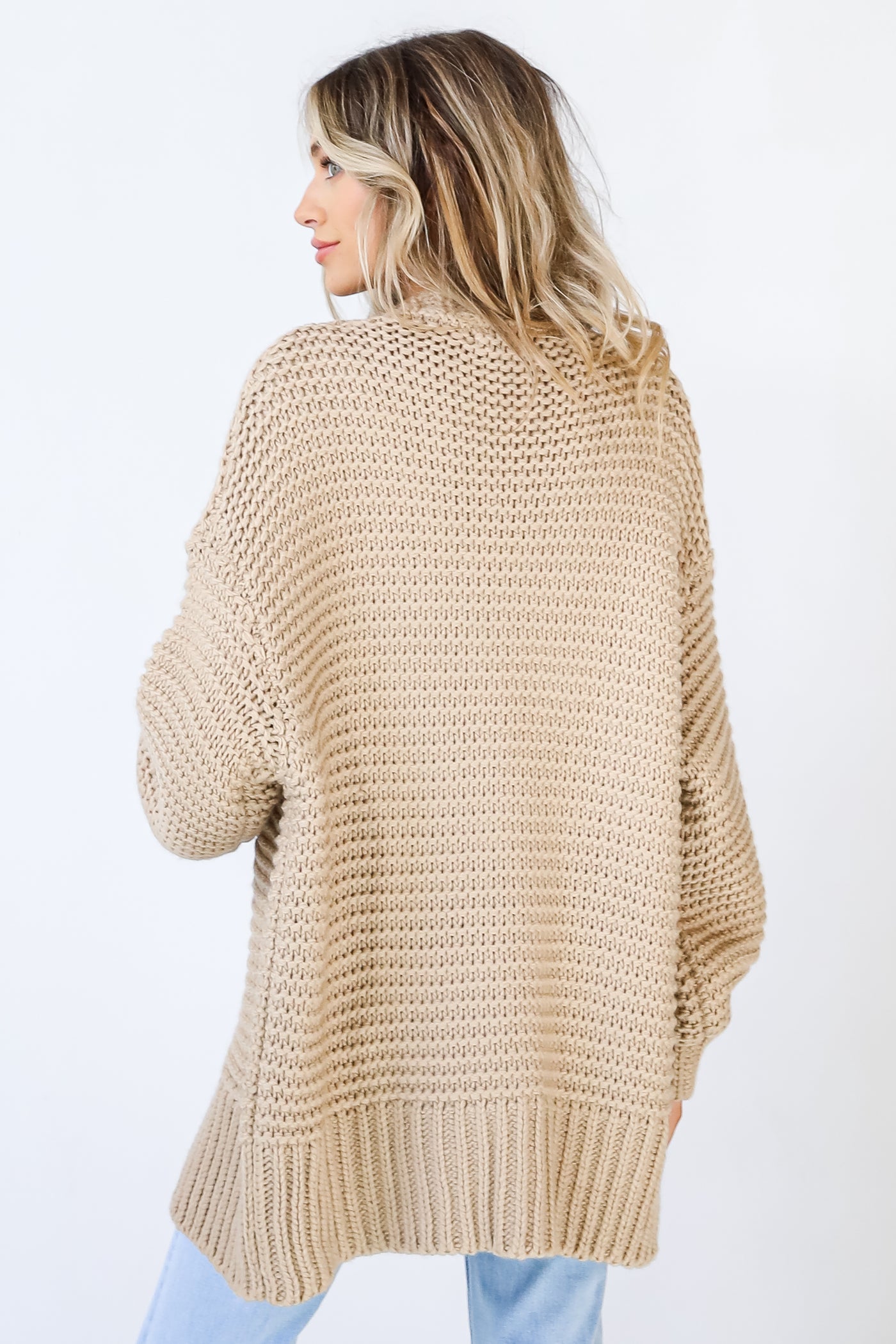 Sweater Cardigan back view