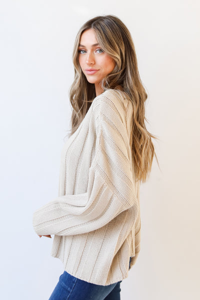 taupe Sweater side view