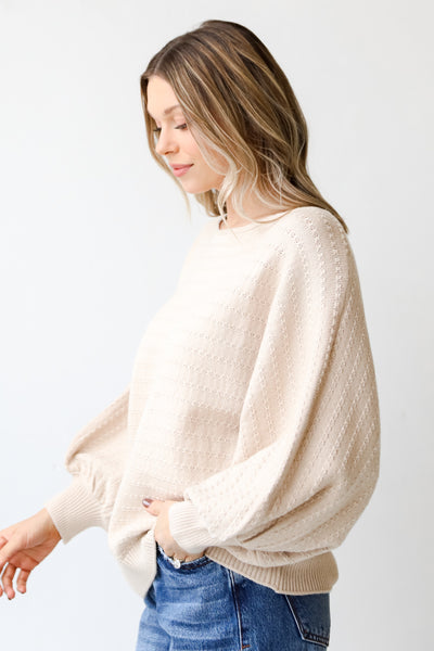 taupe Sweater side view