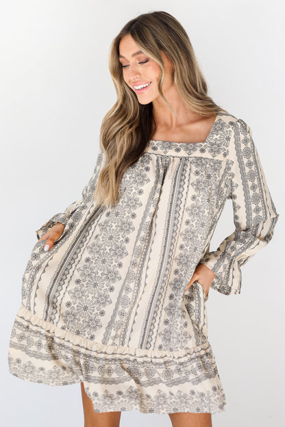 boho Mini Dress front view