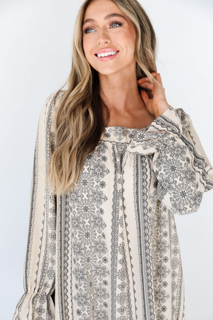 boho Mini Dress close up