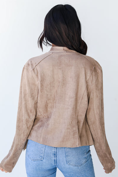 Suede Moto Jacket back view