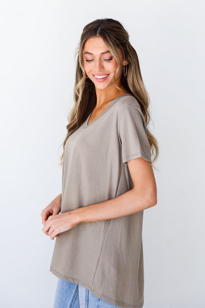 taupe Top side view