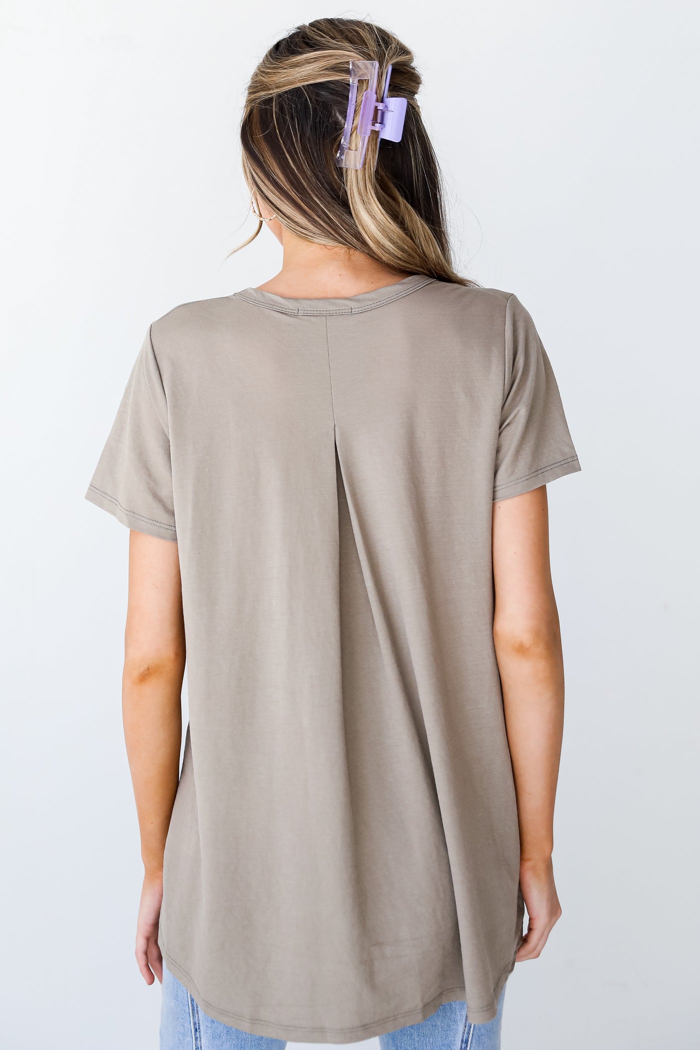 taupe Top back view