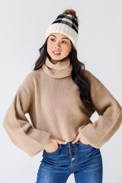 Turtleneck Sweater on model