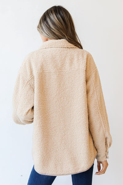 ivory Teddy Jacket back view