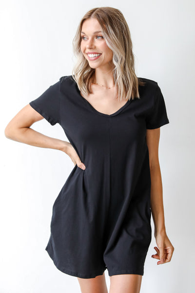 cheap black rompers