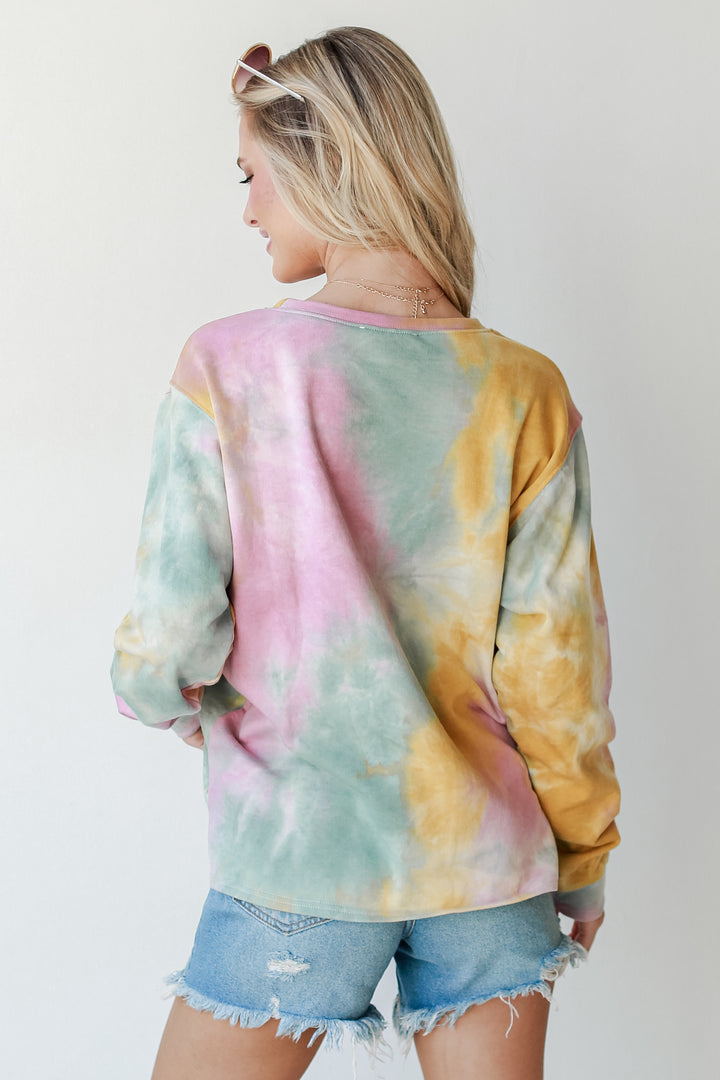 Tie-Dye Pullover back view